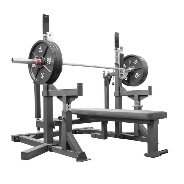 Скамья для жима олимпийская  домкратная / стойка для приседаний IPF Gymmaster SS-27