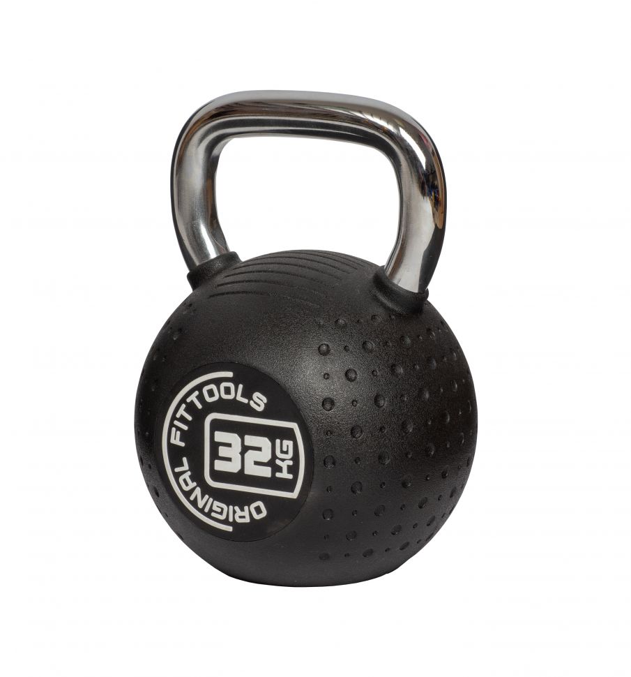 Гири с хромированной ручкой полиуретан (CPU) Original FitTools от 4 до 32 кг 