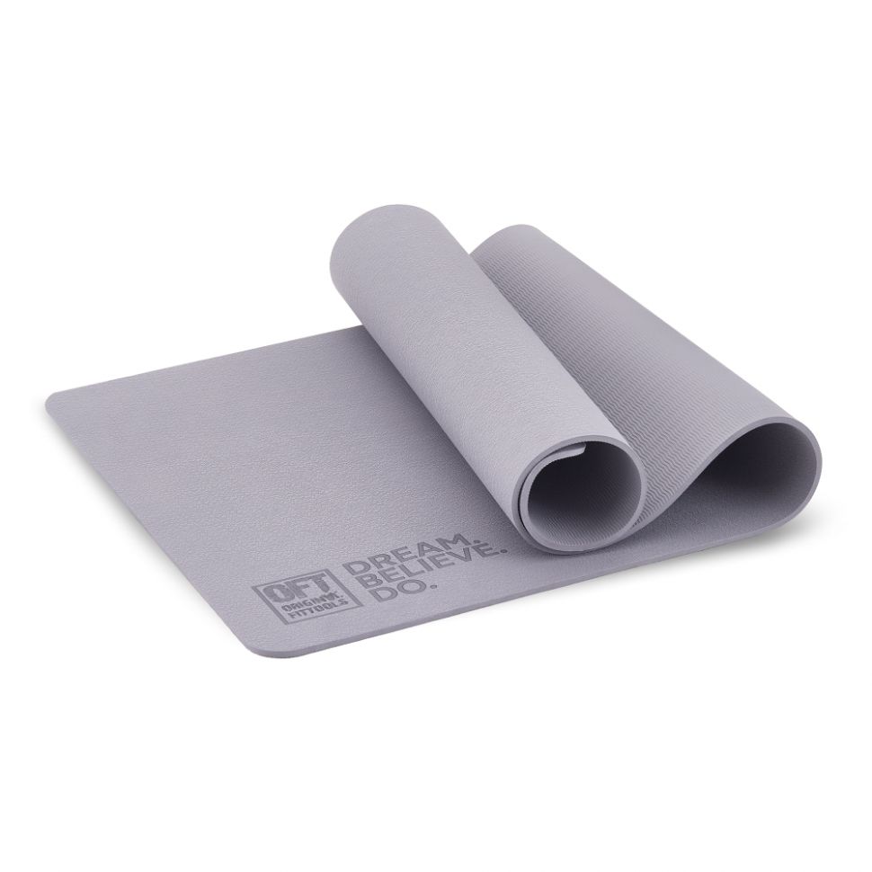 Коврик для йоги и фитнеса 185 х 80 см толщина 8 мм TPE лиловый Original FitTools FT-TPE-18580-36